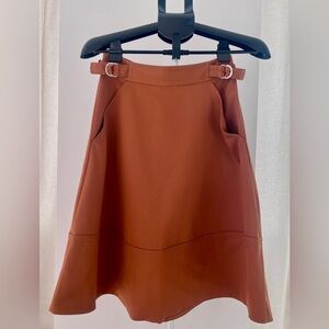 Club Monaco Burnt Orange A-Line Skirt